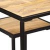 vidaXL Dining Set Natural wood and black