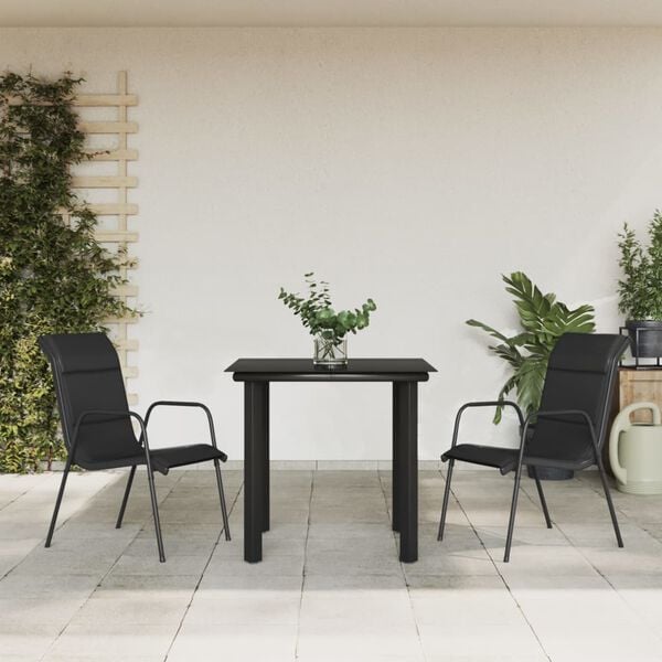 vidaXL Garden Dining Set Black, Anthracite