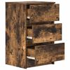 vidaXL Bedside Cabinet Smoked Oak Engineered Wood Small Bedside Cabinet
