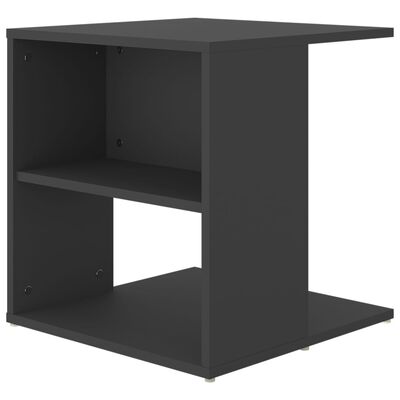 vidaXL Side Table Gray 17.7"x17.7"x18.9" Engineered Wood