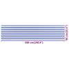 vidaXL Balcony Screen Blue and White 35.4x196.9" HDPE