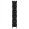 vidaXL Bookcase Black Engineered wood, metal Tall Adjustable Feet