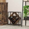 vidaXL Wine Rack Smoked Oak 20.08 x 7.09 x 20.67 in Engineered Wood