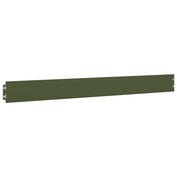 vidaXL Lawn Edgings 50 pcs Olive Green 3.9x40.6" Cold-rolled Steel