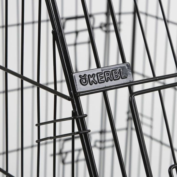 Kerbl Pet Crate Black Metal 42.1 x 29.1 x 33.5 in Collapsible