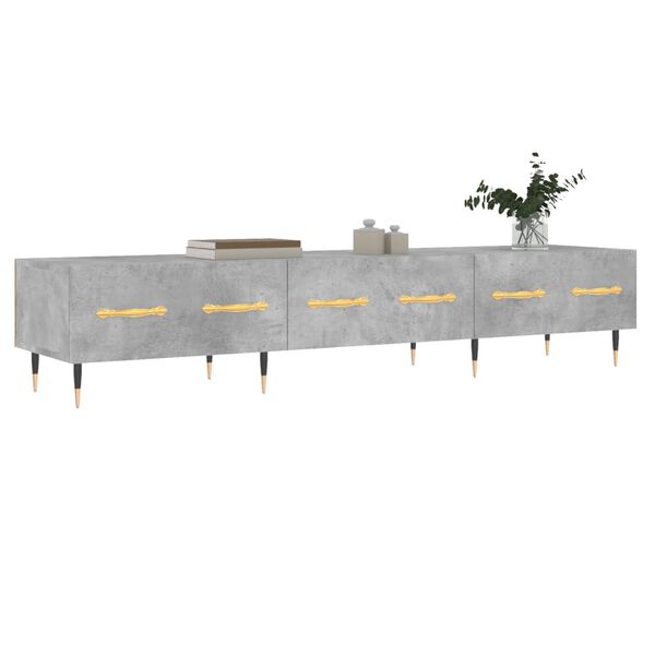 vidaXL TV Cabinet Concrete Grey Engineered wood, iron Large TV Cabinet