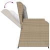 vidaXL Patio Lounge Set Beige PE rattan Large Removable Covers