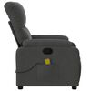 vidaXL Massage Recliner Chair Dark gray Microfiber fabric, metal, plywood