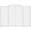 vidaXL Arched Gabion Baskets 3 pcs 118.1x11.8x200/220" Galvanised Iron