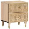 vidaXL Bedside Cabinet Bleached natural wood