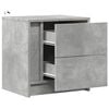 vidaXL Bedside Cabinet Set of 2 Concrete grey Engineered wood Medium