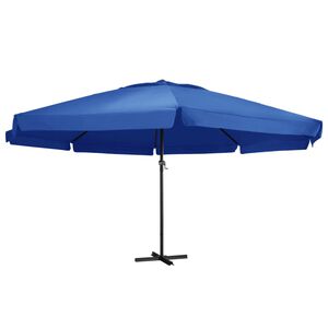 vidaXL Garden Parasol Azure Blue Polyester with PA coating Large