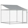 vidaXL Dog Cage Grey Galvanized Steel 19.7 x 6.6 x 6.6 ft Durable