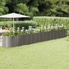 vidaXL Garden Raised Bed Grey Powder-coated steel Large Tough