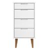 vidaXL Drawer Cabinet White Solid pine wood Standard Drawer Cabinet