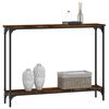 vidaXL Console Table Smoked Oak Engineered wood Narrow Adjustable Feet