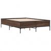 vidaXL Bed Frame Brown Oak Engineered wood Small Double Durable