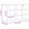 vidaXL Shoe Cabinet with Shelf Artisan Oak 30.51 x 11.81 x 20.08 in