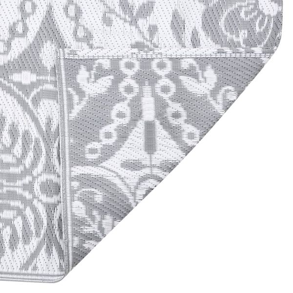 vidaXL Outdoor Rug Light Grey Polypropylene (PP) 55.1 in x 78.7 in