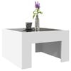 vidaXL Coffee Table White Engineered wood, glass One Size Coffee Table