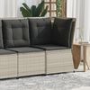 vidaXL Patio Sofa Light grey PE rattan One size Modular Garden Sofa