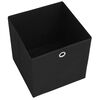 vidaXL Storage Box Pack of 4 Black Non-woven fabric (Polyethylene: 100%)