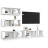 vidaXL TV Cabinet Set Set of 4 White Engineered wood Different sizes