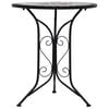 vidaXL Table Black and Grey Iron frame, Ceramic top Small Durable