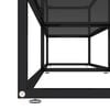 vidaXL TV Cabinet Black Tempered glass, powder-coated steel Large