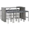 vidaXL Garden Bar Set Grey, Black, Dark Grey