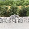 vidaXL Gabion Basket Silver Galvanized iron 78.7 x 11.8 x 23.6/31.5 in