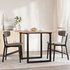 vidaXL Dining Table Natural Pine and Black Steel