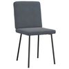 vidaXL Dining Chair Set of 6 Dark Grey Velvet, Plywood, Metal Medium