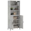 vidaXL Highboard Concrete grey Engineered wood, metal Medium Highboard