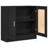 vidaXL Book Cabinet Black Oak 32.48 x 12.01 x 31.50 in Engineered Wood