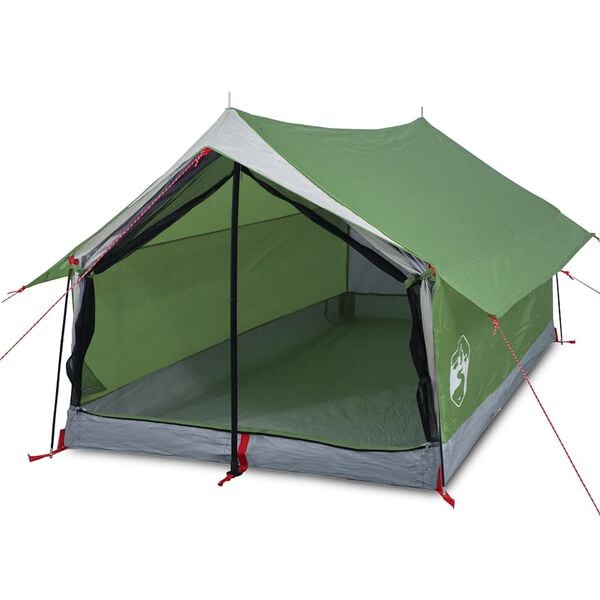 vidaXL Camping Tent 2-Person Green Waterproof