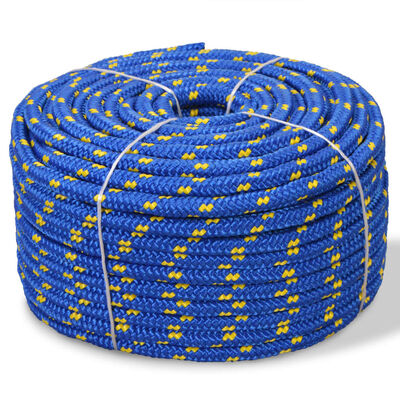 vidaXL Marine Rope Polypropylene 0.47" 1968.5" Blue