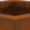 vidaXL Smokeless Fire Pit Brown 18.90 x 18.90 x 20.08 in Steel