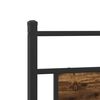 vidaXL Bed Frame Smoked Oak Steel, Engineered wood 78.7x78.7 in