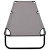 vidaXL Sun Lounger Grey Strong steel frame & 600D polyester Standard