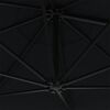 vidaXL Garden Parasol Black Polyester and Metal Large Garden Parasol