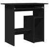vidaXL Desk Black Engineered wood Compact Desk Rectangular Modern