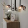 vidaXL Wall Lamp Set of 2 Black and copper Metal base Small