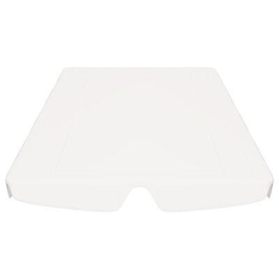 vidaXL Replacement Canopy for Garden Swing White 74"/66.1"x43.3"/57.1"