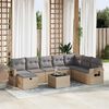 vidaXL Garden Sofa Set Beige