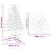 vidaXL Wooden Christmas Tree Natural Wood Solid Pine Wood Medium