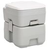 vidaXL Portable Camping Toilet Grey and White 20+2.6 gal HDPE