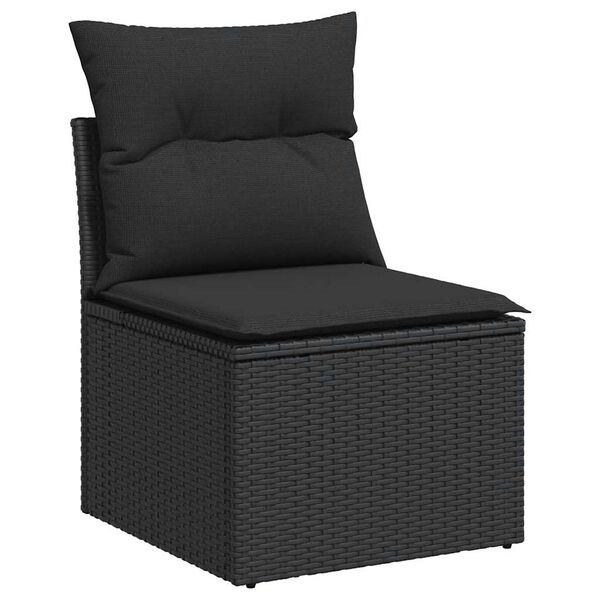 vidaXL Garden Sofa Set Black, Grey, Dark Grey