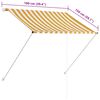 vidaXL Retractable Awning 39.4x59.1" Yellow and White