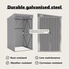 vidaXL Garden Shed Grey Galvanized steel, metal Medium Storage